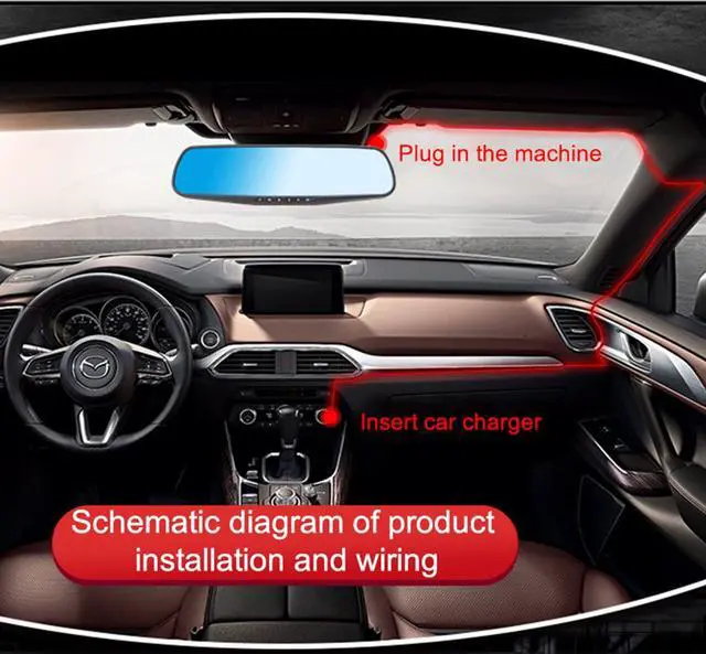Alt view image 2 of 5 - Mirror Dash Cam - Torcarvh 1080p High-Definition Dash Cam 4.5" inch Digital Video Recorder Single Lens Registration Camcorder for Car, Night Vision, Parking Assist, Loop (4.5 inch)