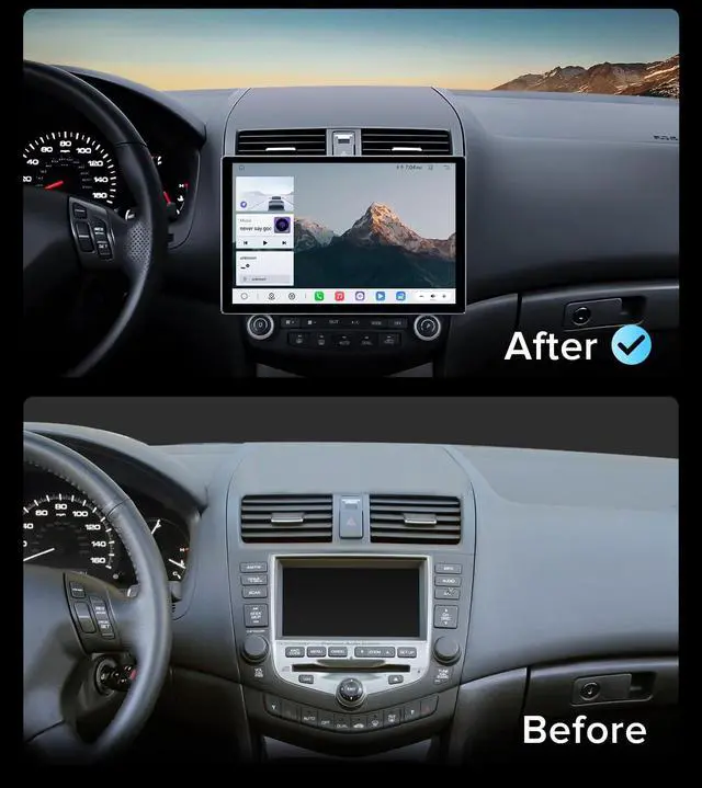 Alt view image 2 of 5 - 11.5''Car Radio for Honda Accord 7th Stereo 2003-2007 with Wireless CarPlay & Android Auto/Android 13 /5G WiFi/TouchScreen/FM/AM/4GB RAM + 64GB ROM