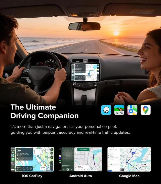 Alt view image 5 of 5 - 11.5''Car Radio for Honda Accord 7th Stereo 2003-2007 with Wireless CarPlay & Android Auto/Android 13 /5G WiFi/TouchScreen/FM/AM/4GB RAM + 64GB ROM