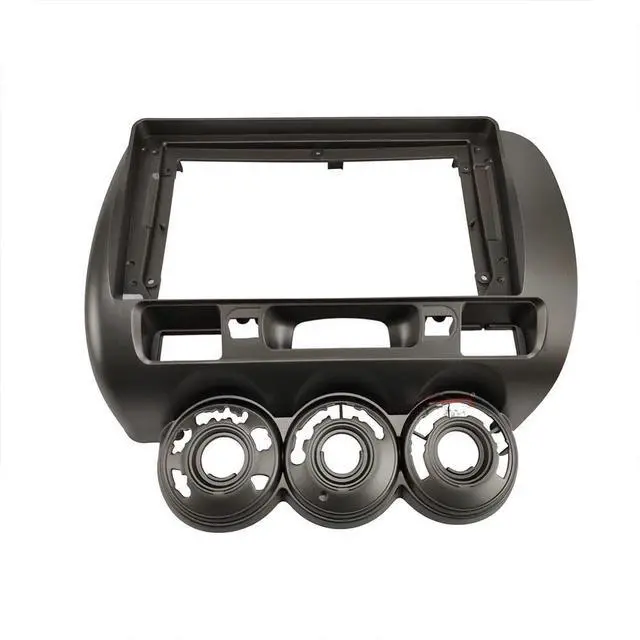 Main image of 9'' Car Radio Stereo Dash Frame Fascia Bezel Panel with Power Harness Compatible for Honda Fit Jazz 2004 05 06 07 RHD Install Mount Kit