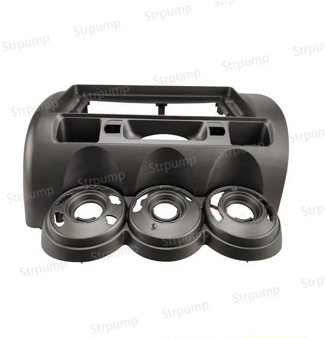 Alt view image 4 of 5 - 9'' Car Radio Stereo Dash Frame Fascia Bezel Panel with Power Harness Compatible for Honda Fit Jazz 2004 05 06 07 RHD Install Mount Kit