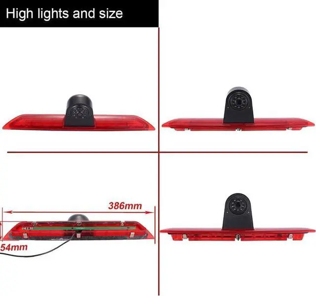 Alt view image 3 of 5 - Third Roof Top Mount Brake Lamp Reverse Camera Brake Light Rear View Backup Camera Replacement for Ford Transit tourneo Custom Jumbo Kasten V363 F150 F250 F350 V636 MK8 2012-2020 Van