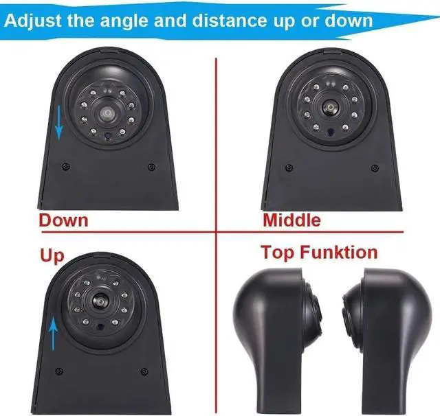 Alt view image 4 of 5 - Third Roof Top Mount Brake Lamp Reverse Camera Brake Light Rear View Backup Camera Replacement for Ford Transit tourneo Custom Jumbo Kasten V363 F150 F250 F350 V636 MK8 2012-2020 Van