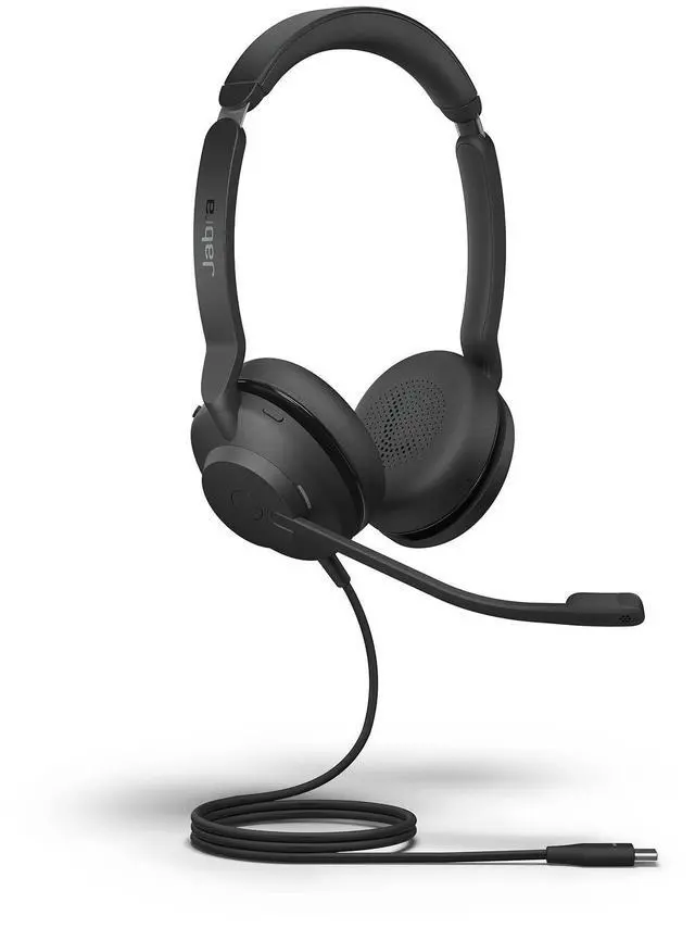 Main image of Jabra Evolve2 30 UC Wired Headset, USB-C, Stereo, Black Lightweight, Portable Telephone Headset with 2 Built-in Microphones Work Headset with Superior Audio and Reliable Comfort