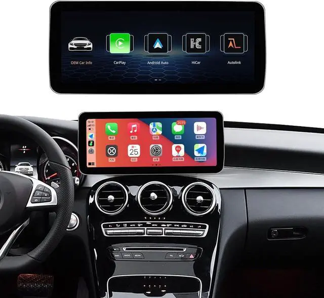 Main image of Carultra Car Radio 12.3'' Touchscreen for 2016-2019 Year Mercedes Benz C/GLC Class,NTG 5.0 System W205 W253 Support Original OEM Control,Wireless Carplay & Android Auto (Benz-NTG5.0)