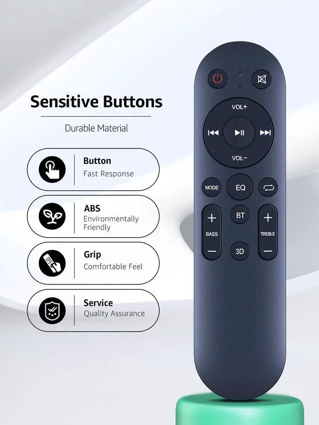Alt view image 5 of 5 - Replacement Remote Control Compatible with RAINEVERRY 5.1 Soundbar with Dolby Audio