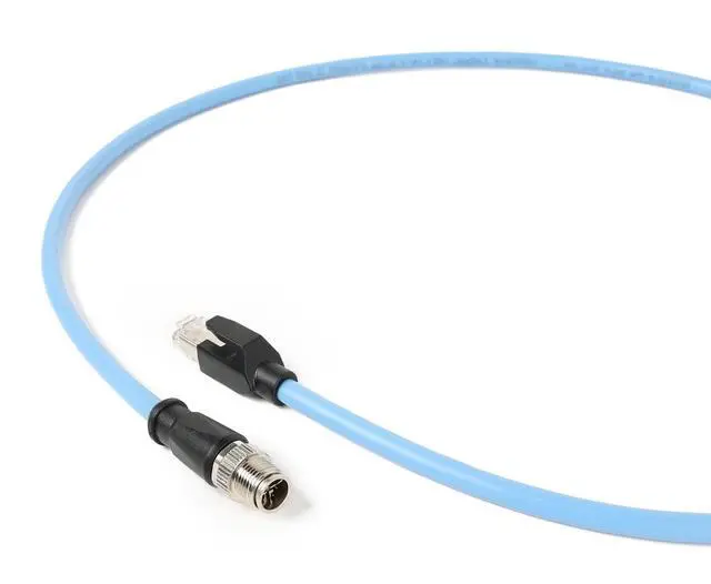 Alt view image 3 of 4 - Eonvic M12 Industrial Ethernet Cat6 Cable 8 Pin Male X Code to RJ45 for Cognex in-Sight Basler Camera PLCs Servo Motors,Support Profinet and EtherCAT Ethernet/IP 30M