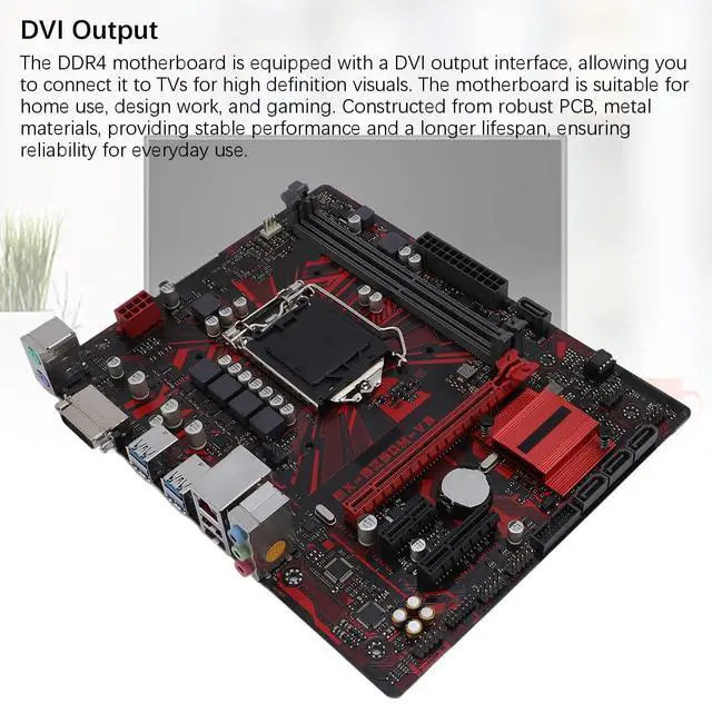 Alt view image 3 of 5 - Yoidesu LGA 1151 Motherboard, B250M V3 2 Channel DDR4 2400Mhz Motherboard, for Core i7 i5 i3 14nm CPU Processors, PCI E 3.0, RTL8111HGgigabit Network Card