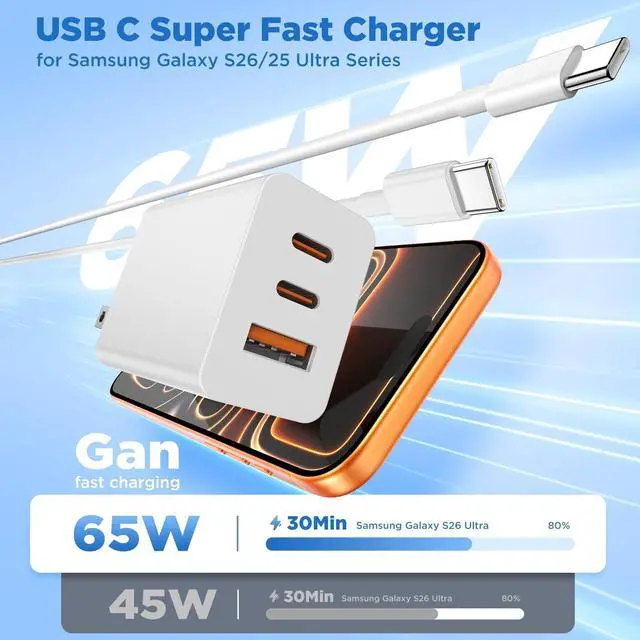 Alt view image 2 of 4 - 20W USB C Charger and USB C Cable White