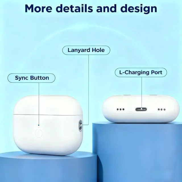 Alt view image 3 of 5 - Replacement Charging Case for AirPods pro 2nd & 1st Generatino with L Charging Port, Compatible for AirPod pro 2 & 1 Gen Charging Cases, with Blue-Tooth Pairing Sync Button, No EarbudsNot US
