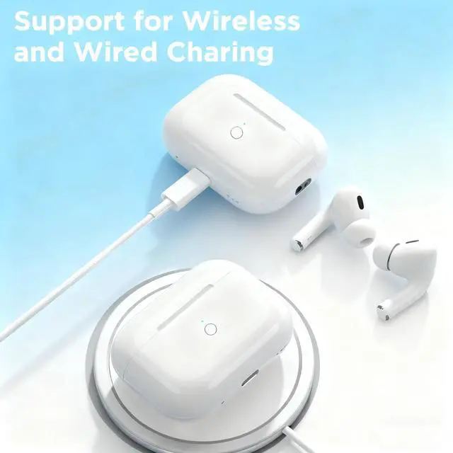 Alt view image 5 of 5 - Replacement Charging Case for AirPods pro 2nd & 1st Generatino with L Charging Port, Compatible for AirPod pro 2 & 1 Gen Charging Cases, with Blue-Tooth Pairing Sync Button, No EarbudsNot US