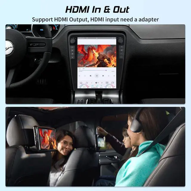 Alt view image 5 of 5 - Cidava 12.1 Inch Car Radio for Ford Mustang 2010-2014