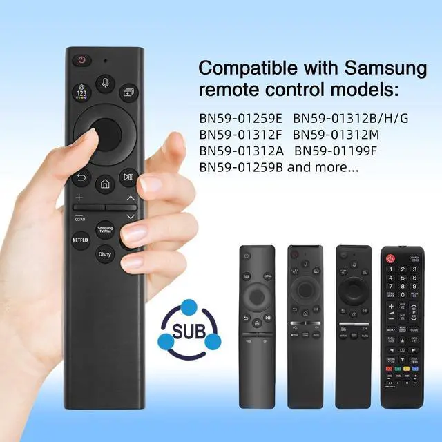 Alt view image 4 of 5 - Replacement Voice Remote Control for Samsung Smart TV, Compatible BN59-01385A,for Most 2018 to 2024 Smasung Crystal UHD/OLED/The Frame/Neo QLED 4K 8K Series TVs