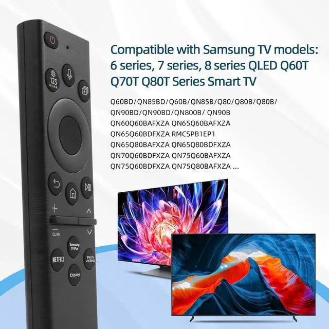 Alt view image 2 of 5 - Replacement Voice Remote Control for Samsung Smart TV, Compatible BN59-01385A,for Most 2018 to 2024 Smasung Crystal UHD/OLED/The Frame/Neo QLED 4K 8K Series TVs