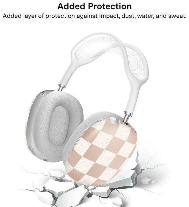 Alt view image 5 of 5 - VELVET CAVIAR Case Cover for AirPods Max 2 & 1 - Cute Protective Headphone Accesssories (Nude Vibe Checkered)
