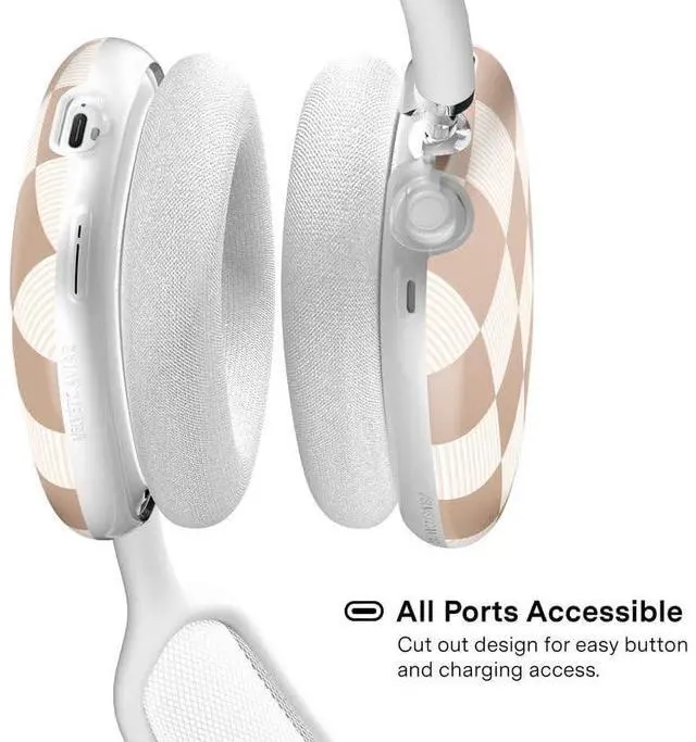 Alt view image 4 of 5 - VELVET CAVIAR Case Cover for AirPods Max 2 & 1 - Cute Protective Headphone Accesssories (Nude Vibe Checkered)