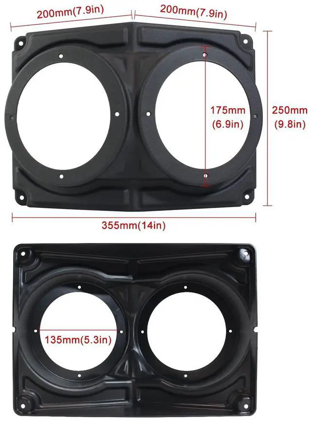 Alt view image 2 of 5 - UTV Speaker Enclosure, 6.5-inch Universal Waterproof and Dustproof Overhead Speaker Box Compatible with Polaris RZR,Can Am X3,UTV Vehicles.