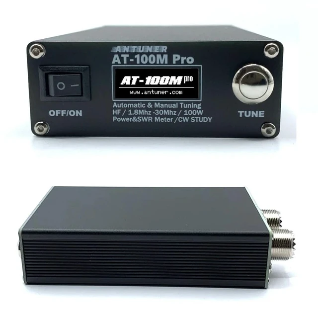 Alt view image 2 of 5 - AT100M Pro Antenna Tuner 1.8Mhz-30Mhz Automatic Manual Tuning Device 100W Power Meter SWR Meter Morse Code