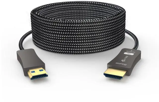 Main image of Throncom 4K HDMI Fiber Optic Cable 15m(49.2ft), HDMI 2.0 Ultra High Speed 18Gbps 4K@60Hz Slim Braided Cable Support HDCP2.2