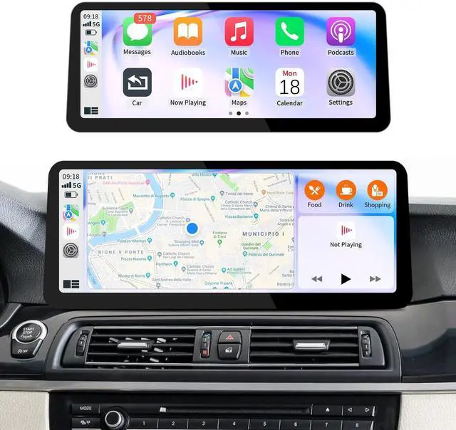 Main image of 12.3Inch Ultra-Narrow Touchscreen Wireless CarPlay Android Auto for BMW 5 Series F10 F11 (2012-2016) with NBT System, Linux HD Multimedia