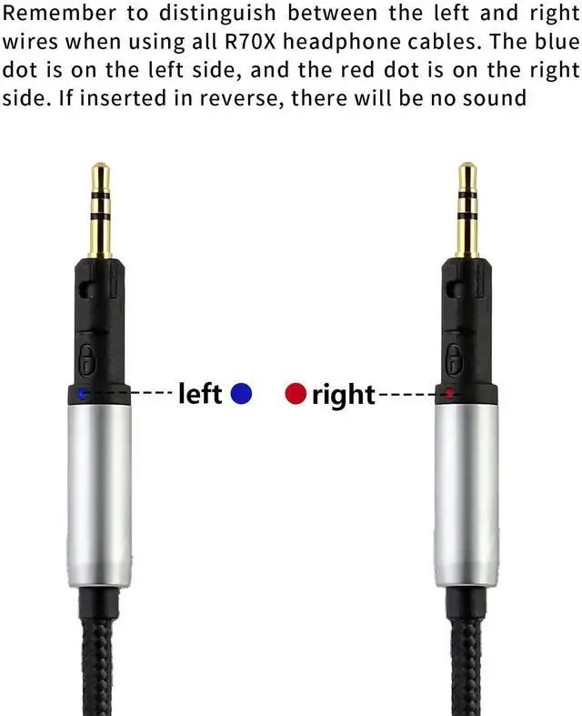 Alt view image 2 of 5 - okcsc 4 PIN XLR Replacement Cord for Audio-Technica ATH-R70X R70XA Headphone Cable 4 Core Braid OFC Cable 4PIN XLR Plug 6.5FT Length