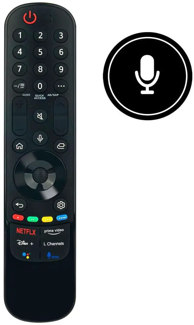 Alt view image 2 of 5 - Voice Replacement MR21GA Remote Commander Compatible with LG 2021 Smart TV 70UP7570AUD 55UP7700PUB 65UP7560AUD 70UP7170ZUC 86NANO99UPA OLED48A1AUA OLED48A1PUA 50NANO75UPA OLED55C1PUB OLED65C1AUB