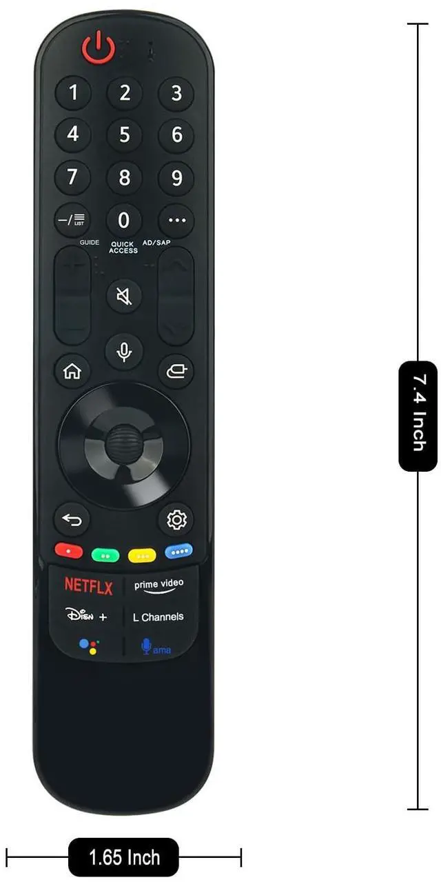 Alt view image 5 of 5 - Voice Replacement MR21GA Remote Commander Compatible with LG 2021 Smart TV 70UP7570AUD 55UP7700PUB 65UP7560AUD 70UP7170ZUC 86NANO99UPA OLED48A1AUA OLED48A1PUA 50NANO75UPA OLED55C1PUB OLED65C1AUB
