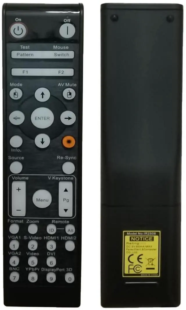 Alt view image 2 of 4 - Greenafil Replacement Remote Compatible for OPTOMA EH500, W515, EH515, W415, EH505, X605e, X600, X515, WU515T, WU515, W515T, EH515T, EH415, DH1017 (Backlight)