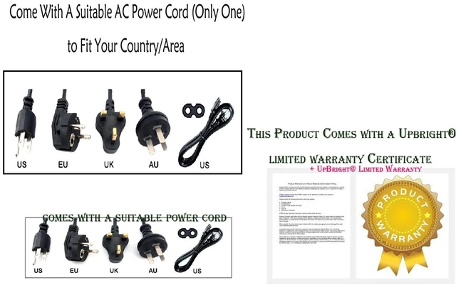 Alt view image 5 of 5 - GEP New 19V Replacement Power Supply for ViewSonic LED VX2753MH, Model: VS13918; LED Vx2453MH, Model: VS13816.