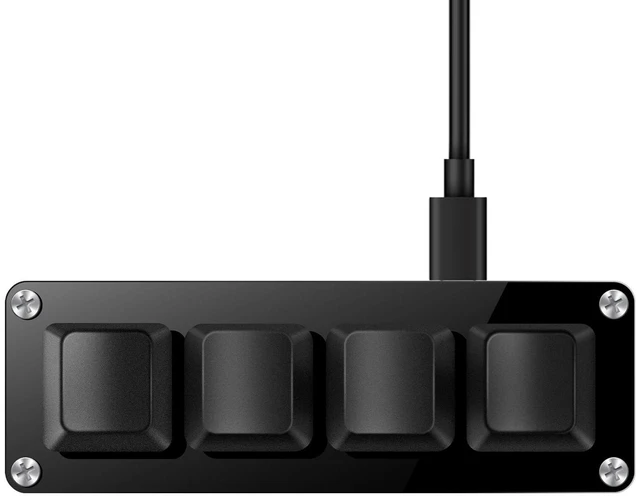 Main image of Mini 4-Key Programmable Keyboard with Hotswappable Mechanical Switches