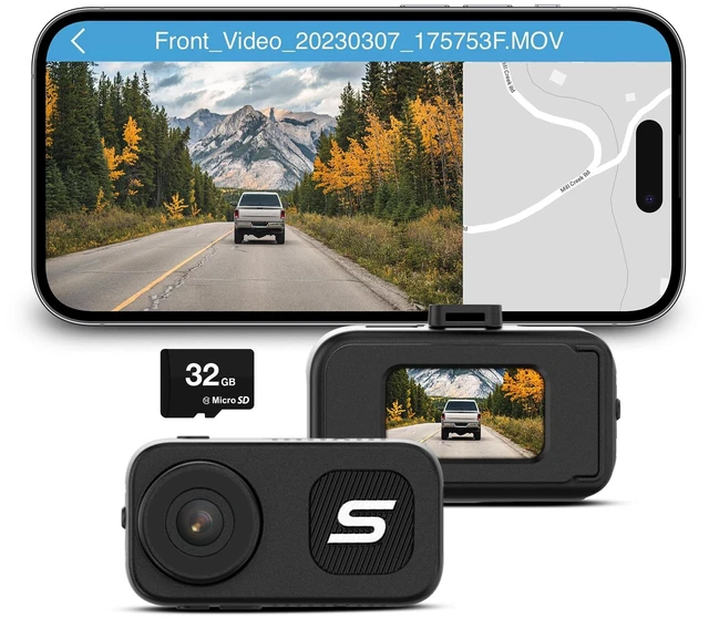 Main image of Type S 4K Mini Dash Cam & Body Camera with Voice Control, Video Stabilization, G-Sensor Incident Detection, Loop Recording, 32GB Card Included, Compact Car Dash Camera for Driving & Personal Safety