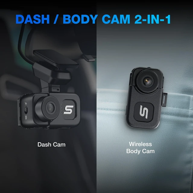 Alt view image 2 of 5 - Type S 4K Mini Dash Cam & Body Camera with Voice Control, Video Stabilization, G-Sensor Incident Detection, Loop Recording, 32GB Card Included, Compact Car Dash Camera for Driving & Personal Safety