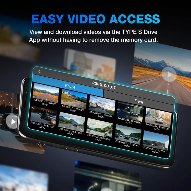 Alt view image 5 of 5 - Type S 4K Mini Dash Cam & Body Camera with Voice Control, Video Stabilization, G-Sensor Incident Detection, Loop Recording, 32GB Card Included, Compact Car Dash Camera for Driving & Personal Safety