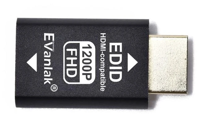 Alt view image 2 of 5 - EVanlak 3rd Generrtion Hdmi Edid Emulator Passthrough Dongle Eliminated Emulator Adapter Work with Mac Thunderbolt to HDMI Switches/Extender/AV Receiver/Video Splitters -1920x1200@59hz-2pack