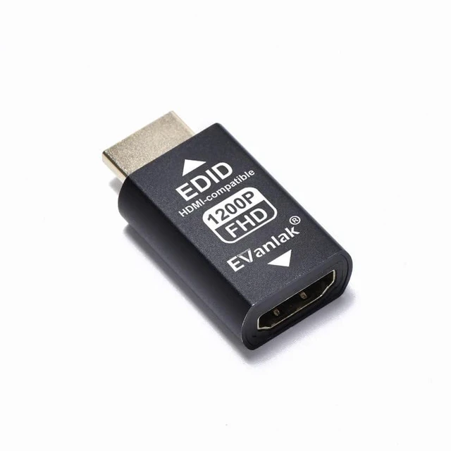 Alt view image 3 of 5 - EVanlak 3rd Generrtion Hdmi Edid Emulator Passthrough Dongle Eliminated Emulator Adapter Work with Mac Thunderbolt to HDMI Switches/Extender/AV Receiver/Video Splitters -1920x1200@59hz-2pack
