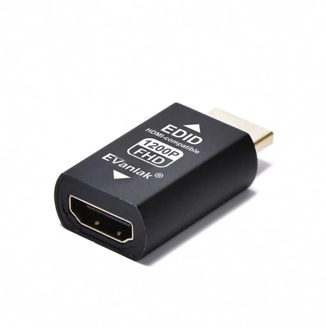Alt view image 4 of 5 - EVanlak 3rd Generrtion Hdmi Edid Emulator Passthrough Dongle Eliminated Emulator Adapter Work with Mac Thunderbolt to HDMI Switches/Extender/AV Receiver/Video Splitters -1920x1200@59hz-2pack