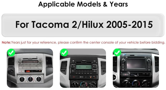 Alt view image 2 of 5 - 4G+64GB Android15 Car StereoRadio 10.2 inch Upgrade for Toyota Tacoma 2/Hilux 2005-2015 with Volume Knob Keybutton Wireless Carplay/Android Auto Steering Wheel Control Bluetooth USB-C Fast Char