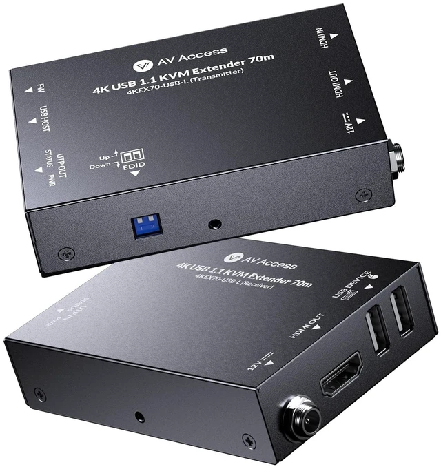 Main image of AV Access 4K HDMI & USB KVM Extender Over Cat6/6A/7 Upto 230ft, HDR10