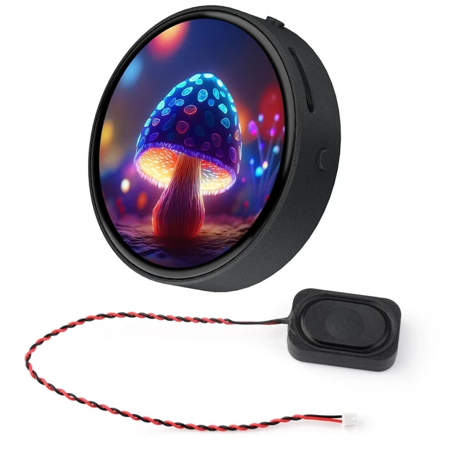Main image of Waveshare ESP32-S3 1.75inch AMOLED Round Touch Display Development Board, 32-bit LX7 Dual-core, 466466, QSPI, Dual Digital Microphones Array, ESP32 with Display, with Case