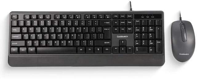 Main image of Goldtouch Wired Keyboard and Mouse Combo, USB, Full Size, Black