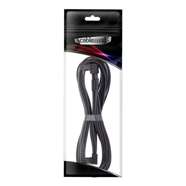 Alt view image 3 of 3 - CableMod Pro ModMesh 12V-2x6 PCIe Cable for Corsair T5 (Carbon, 16p, 90A)