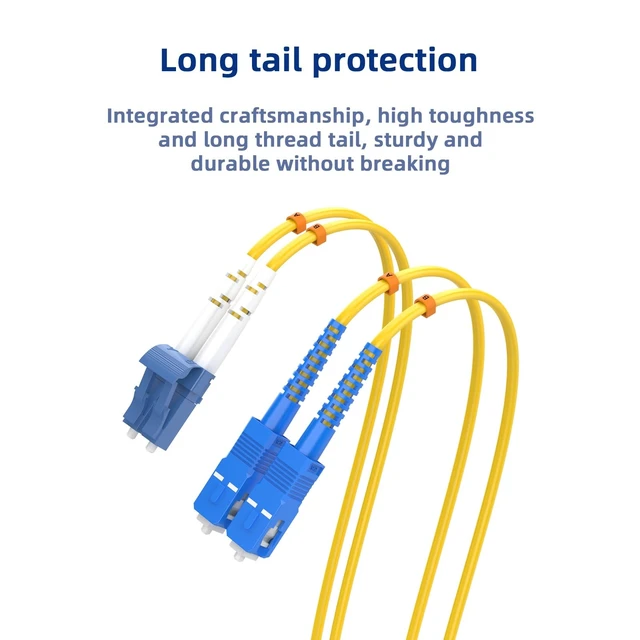 Alt view image 5 of 5 - lidkew LC/UPC to SC/UPC Singlemode Fiber Patch Cable,50M/164ft OS2 Single Mode Duplex 9/125m, SMF LSZH Ethernet Fiber Optic Jumper Optical Patch Cord for SFP Transceiver, Router, Fiber Networks