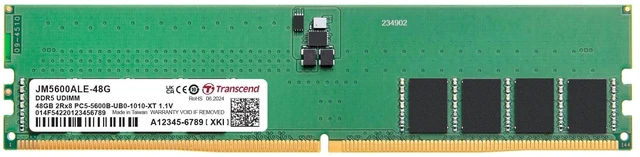 Main image of Transcend JetRam 48GB DDR5 RAM 5600MHz U-DIMM CL46, Desktop Memory Module