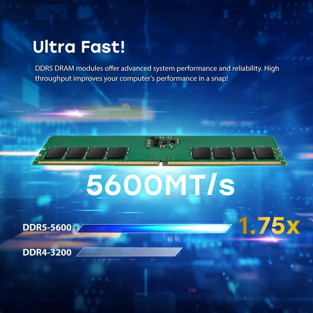 Alt view image 4 of 5 - Transcend JetRam 48GB DDR5 RAM 5600MHz U-DIMM CL46, Desktop Memory Module