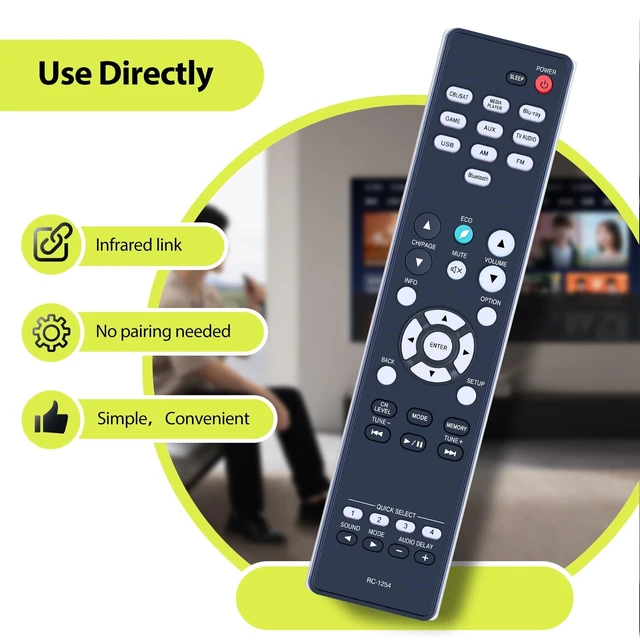 Alt view image 2 of 5 - RYQIF RC-1254 Remote Control for DENON AVR-S570BT