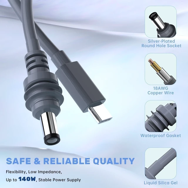 Alt view image 2 of 5 - Starlink Mini USB C to DC Power Cable, 18AWG 10M/30FT Starlink Mini Cable
