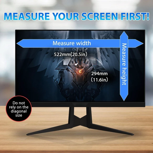 Alt view image 4 of 5 - JEAPKA Computer Privacy Screen 23.6 Inch Magnetic, Removable Hanging Privacy Shield for Frameless Monitor 16:9 Widescreen, Anti Blue Light, Anti-Glare Protector