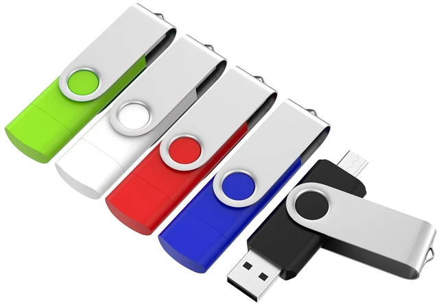 Main image of ABLAZE 64GB USB C Flash Drive 5 Pack, OTG USB 2.0+Type C Memory Stick