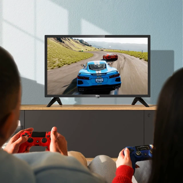 Alt view image 5 of 5 - TuTu 24 Inch HD TV, 2K LED Small Flat Screen Non-Smart Television, Works with Apple TV, Fire Stick, Roku, Google, TiVo, Xumo, and Streaming Devices