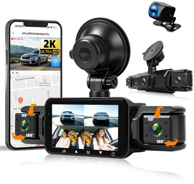 Main image of 4 Channel 360 Dash Cam 2K Front + 1080P Rear Left Right